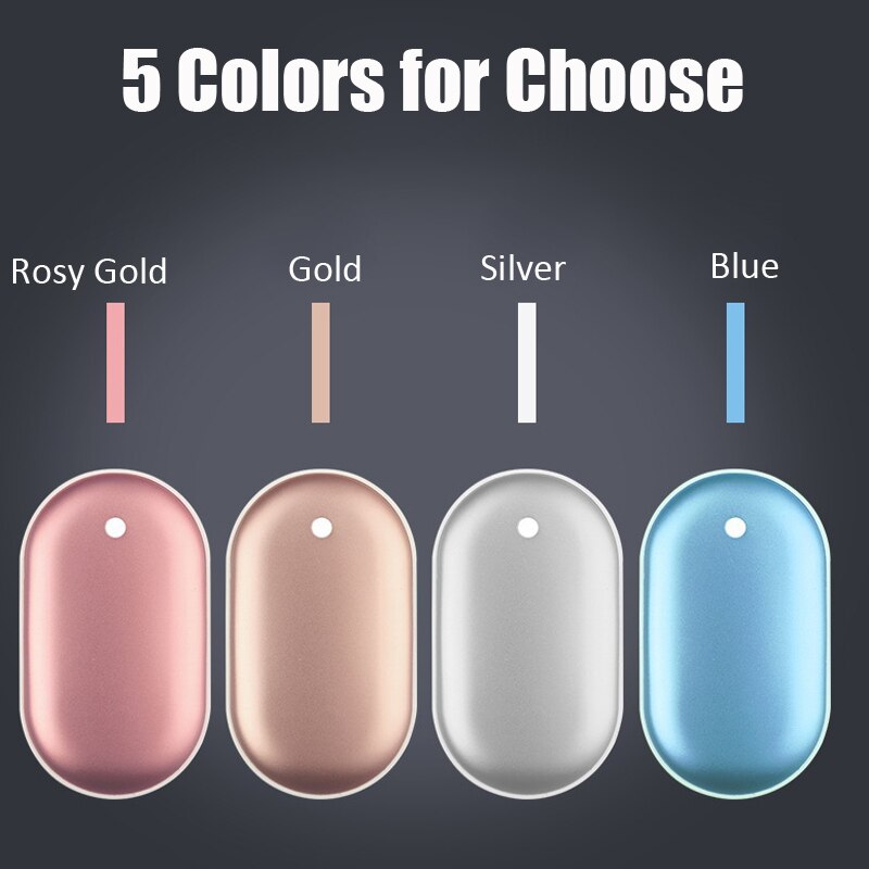 5200Mah Mini Power Bank Usb Oplaadbare Handwarmer Winter Double-Side Verwarming Pocket Powerbank Voor Xiaomi Iphone Samsung