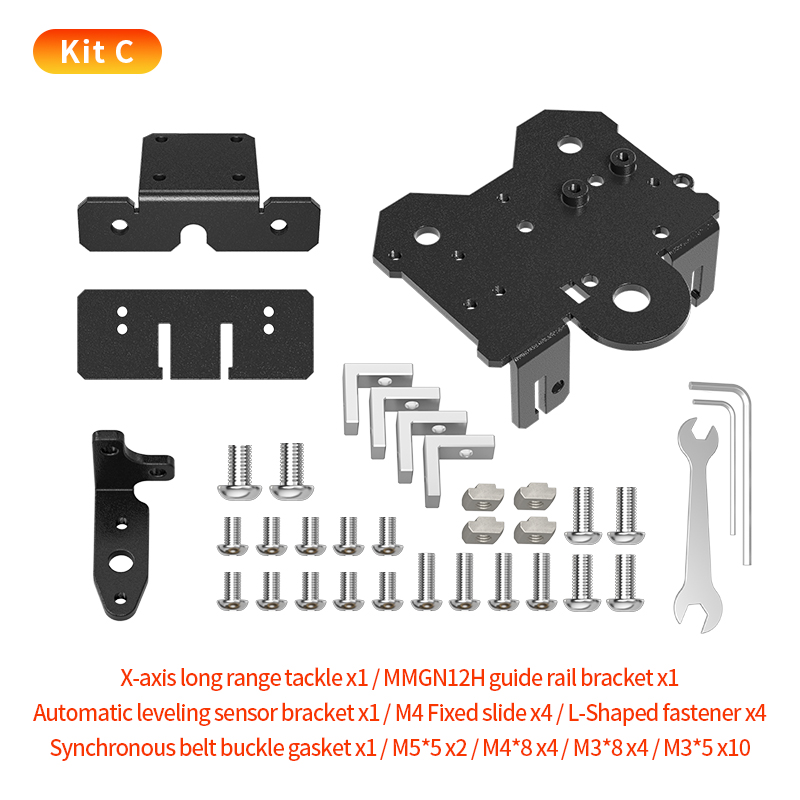 3d Printer Onderdelen X As Mk8/Mk10 Lineaire Rails Extruder Direct Drive Ender3 Upgrade Kit Backplane Beugel Voor Ender 3/Cr10: Black