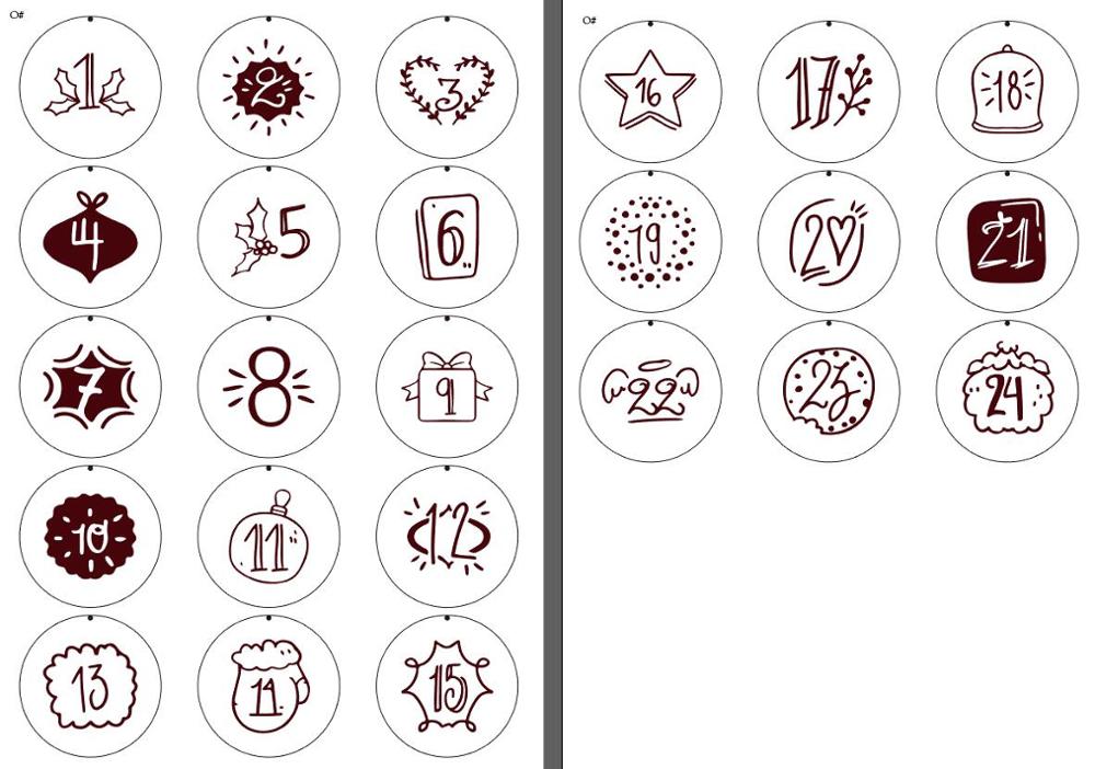 Nengdou 24 Stks/set Kerst Badge Broche Diy Accessoires Voor Kleding Hoed Rugzak Kerstboom Decoratie Kawaii Pins: O  24PCS
