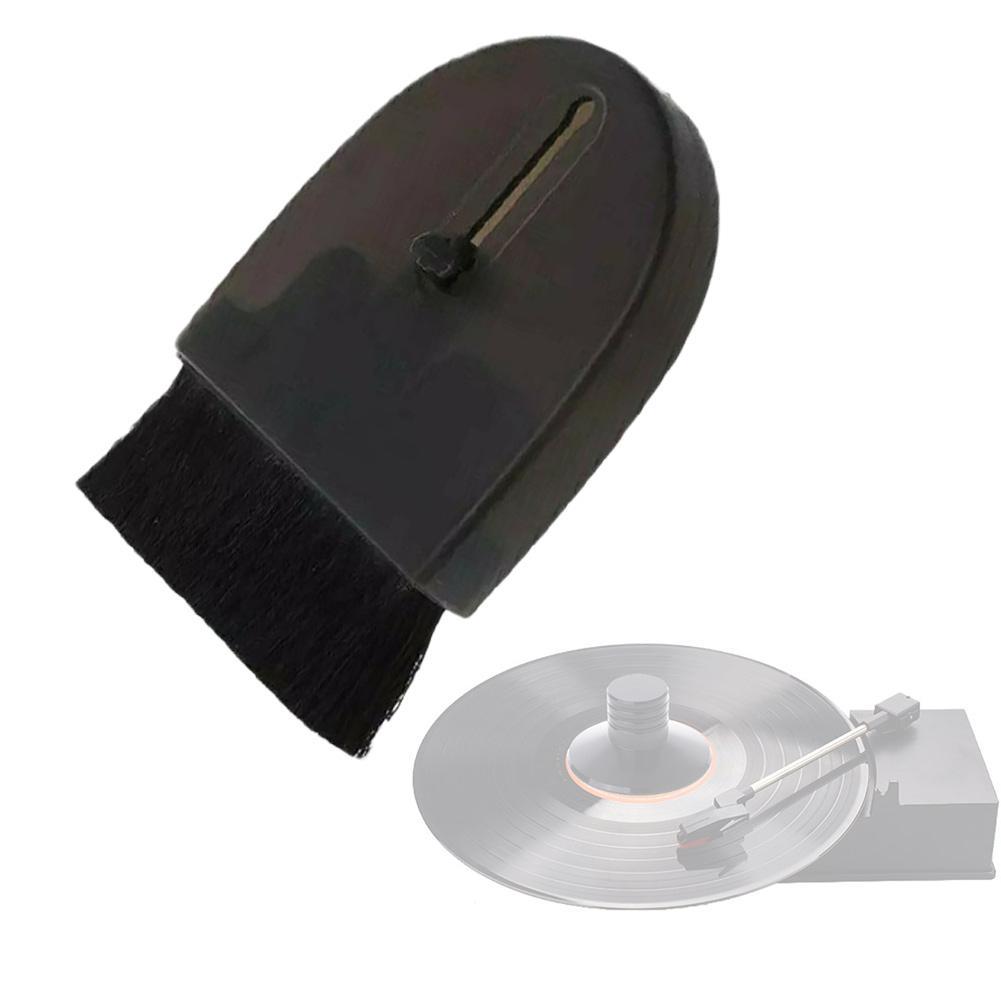 1pc reinigungsbürsten für plattenspieler, lp-player, schallplatten, antistatisch, halbkreisförmig, reiniger, staubentferner, zubehör
