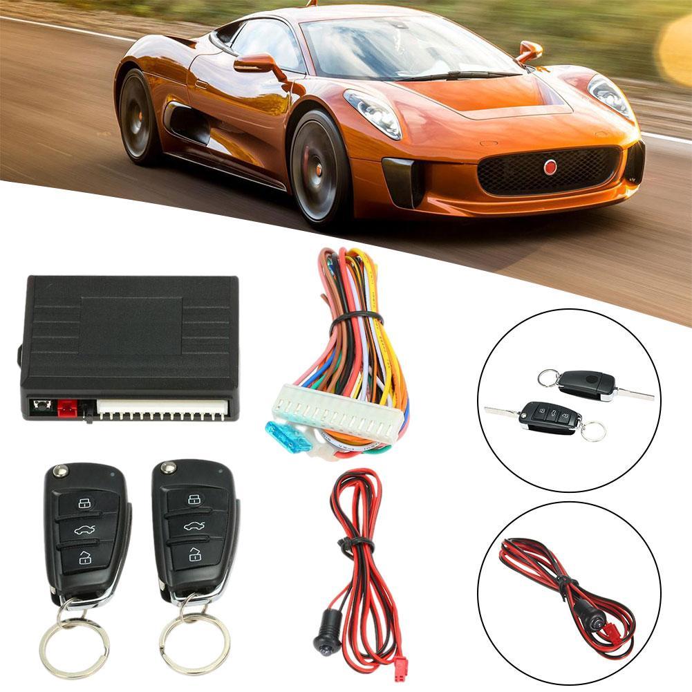 Car Vehicle Remote Control Central Lock Keyless Entry System LED Keychain Central Door Lock Locking System