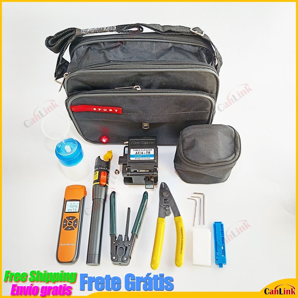 Brand FTTH Fiber Optic Tool Kit With Fiber Fibra Optica Power Meter And CFS-3 10mW Visual Fault Locator FC-7S FTTH Tool