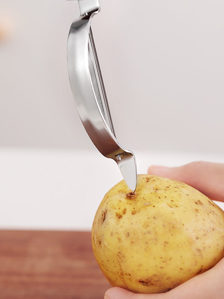 Multifunctional Kitchen Tools Grater Stainless Steel Egg Beater with Wooden Handle Potato Vegetables Fruit Peeler Gadgets Set