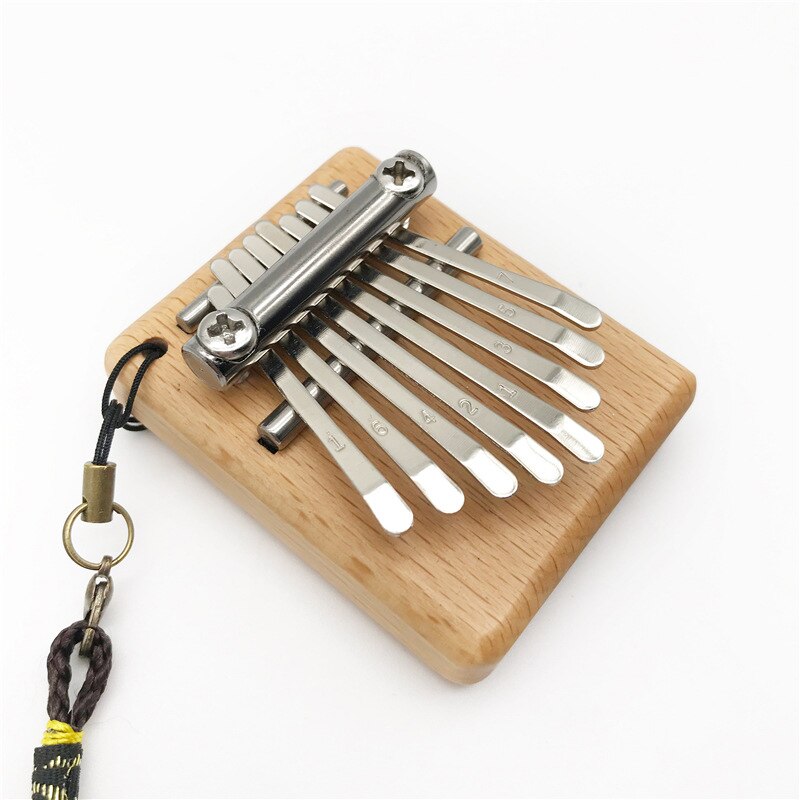 Mini Kalimba de 8 teclas, Piano de pulgar, teclado de dedo con sonido excelente, instrumento Musical, accesorio bonito, colgante, para niños, novia
