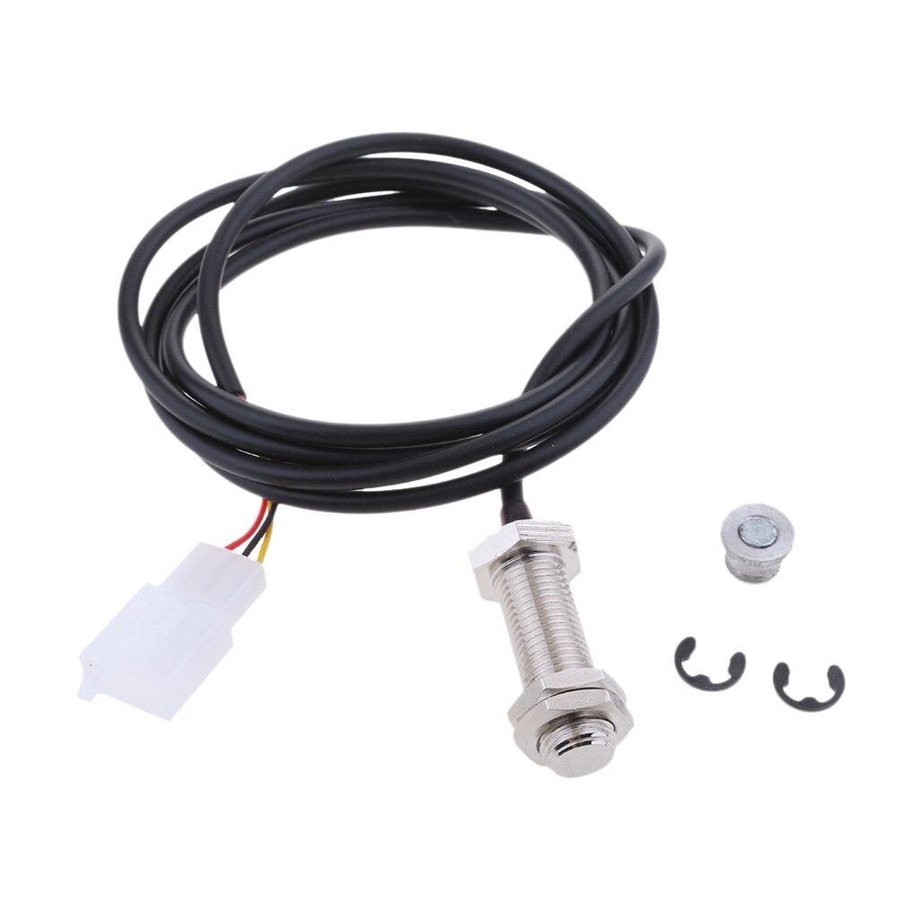 Universal LCD Digital Tachometer Speedometer Sensor Cable Cord w/ 2 Magnet for Motorcycle Motorbike Scooter