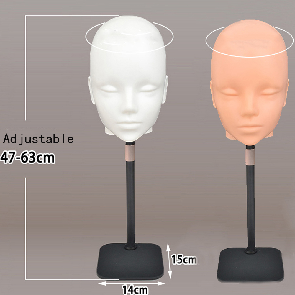 Wig Head Model Mannequin Dummy Wig Glasses Hat Display Stand Hair Mannequin head Stand Holder Head Model Wig Display with Stand