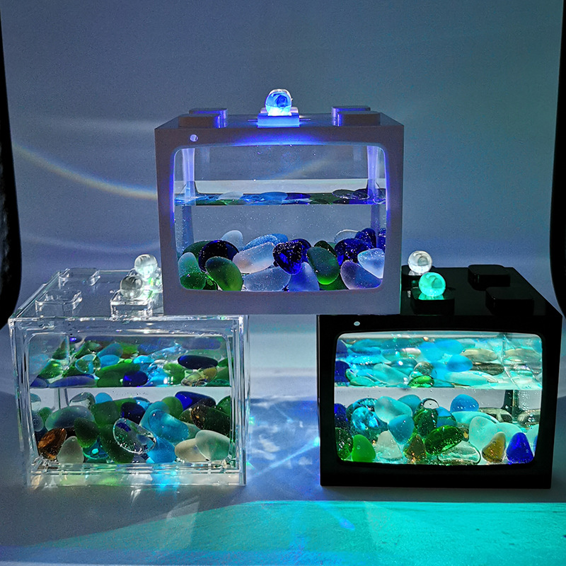 Betta – petit Aquarium de poissons, Type batterie légère, fournitures d&#39;aquarium