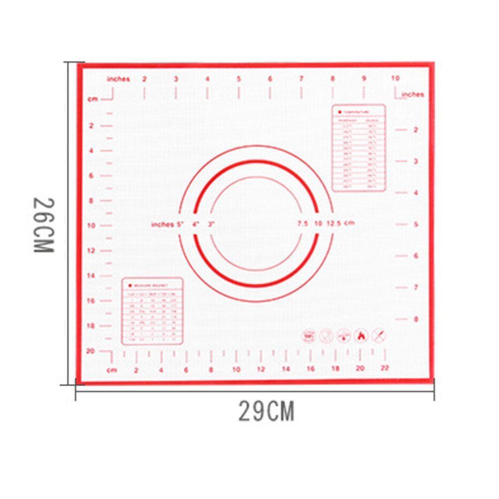 50*40/30*40cm Silicone Baking Mat With Scale Rolling Dough Pad Kneading Dough Mat Non Stick Pastry Sheet Oven Food Grade Liner: Red S