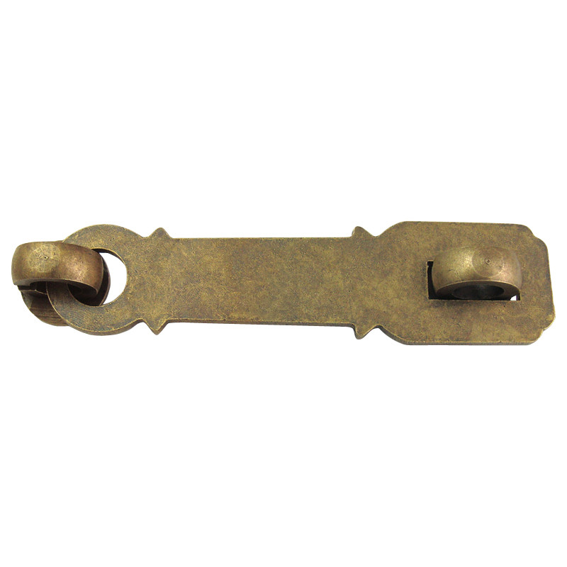 Chinese antique lock Pure copper chain Buckle Door Latch Door lock Copper thickened latch
