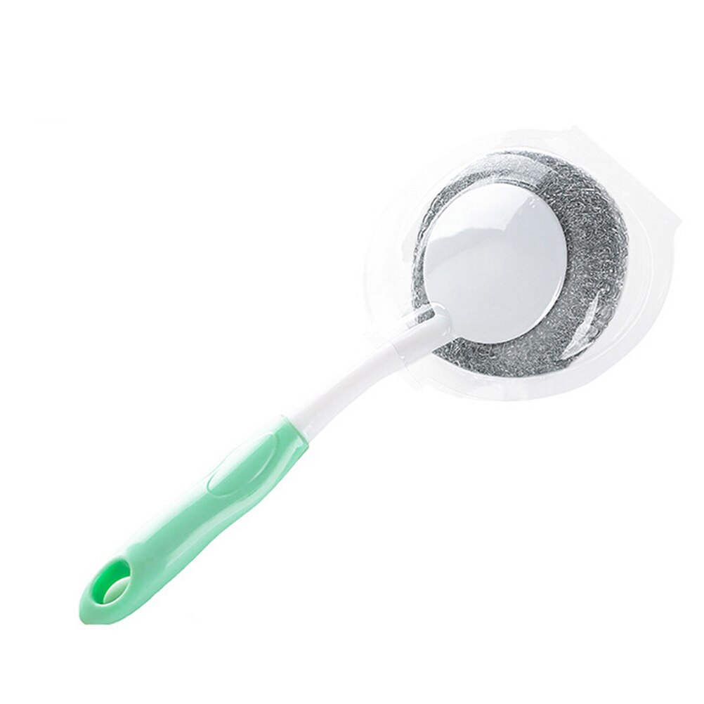 1 pc holdbar rengøringsbørste med håndtag wire børste rengøring kugleskurv til opvaskeskål vask køkkenudstyr: Grøn
