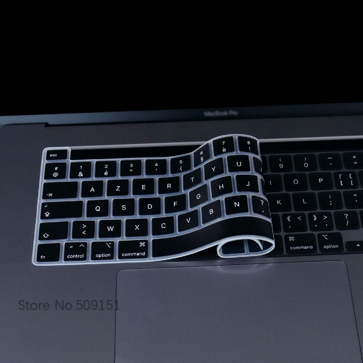 Azerty Frans Keyboard Cover Protector Skin Eu Versie Voor Macbook Pro 16 Inch Met Touch Bar En Touch id A2141