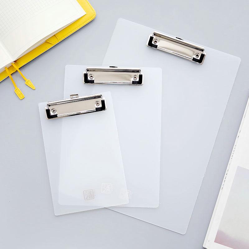 size board PP Writing plate hard board white pink blue backing board plate A4 Transparent Plastic File Folder