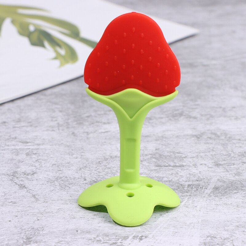 2Pcs Baby Bijtring Veiligheid Siliconen Fruit Stereo Bijtringen Voor Baby Infant Kids Kauwen Tand Speelgoed: D