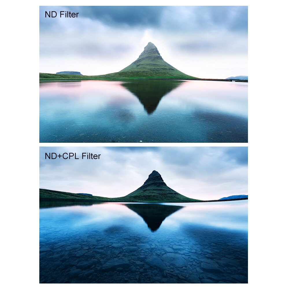 K & F pojęcie 2w1 ND + filtr CPL 49/52/58/62/67/72/77/82mm ND8 neutralna gęstość + polaryzacja kołowa filtr obiektywu kamery