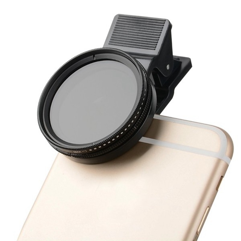 Bærbar justerbar 37mm neutraltæthed klip-på  nd 2-400 telefon kamera filter linse universal til iphone android kamera modul