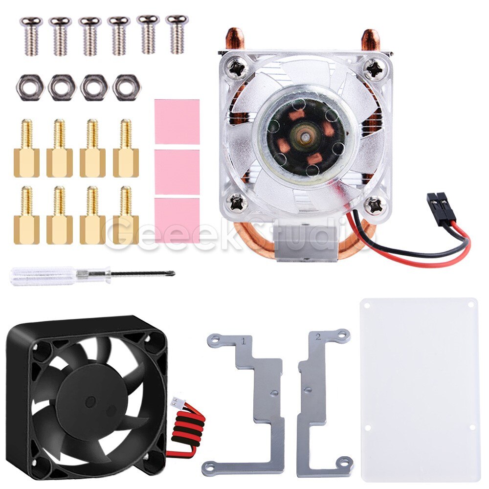 Neue! EIS-Turm CPU Lüfter V 2,0 Super wärmeableitung 7 Farben Licht Halterung 5-schicht fallen für Himbeere Pi 4B / 3B / 3B +