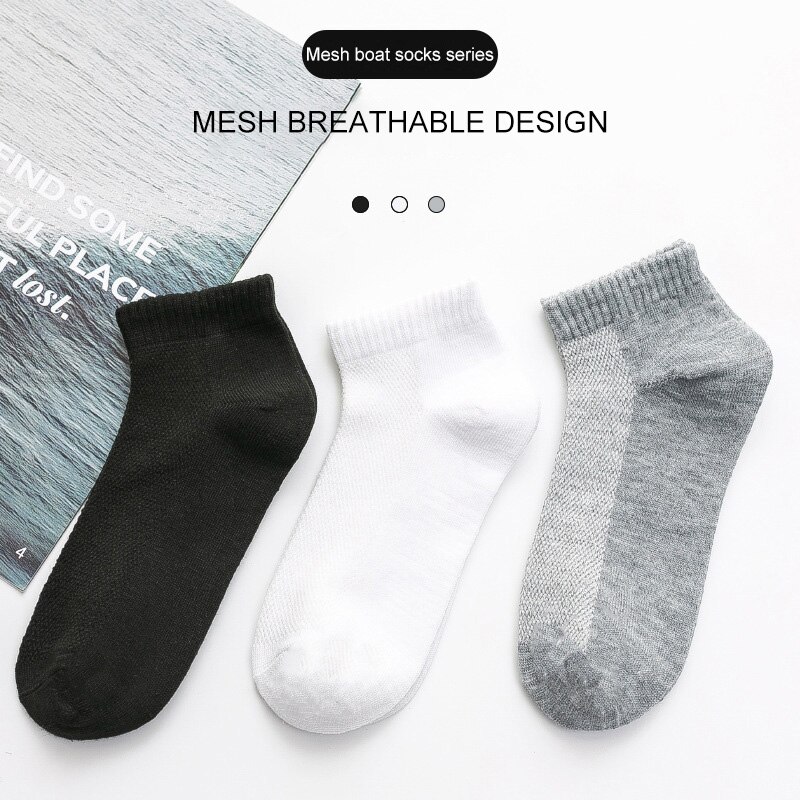 3 Pairs/Lot Tricolor Men Socks Cotton Large size38-44 Casual Breathable Boat Socks Short Men Socks Summer Male