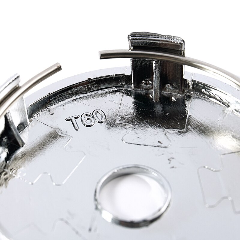 Set Of 4 Chrome Wheel Center Hub Cap Universal Car Plastic 60mm Tyre Trims