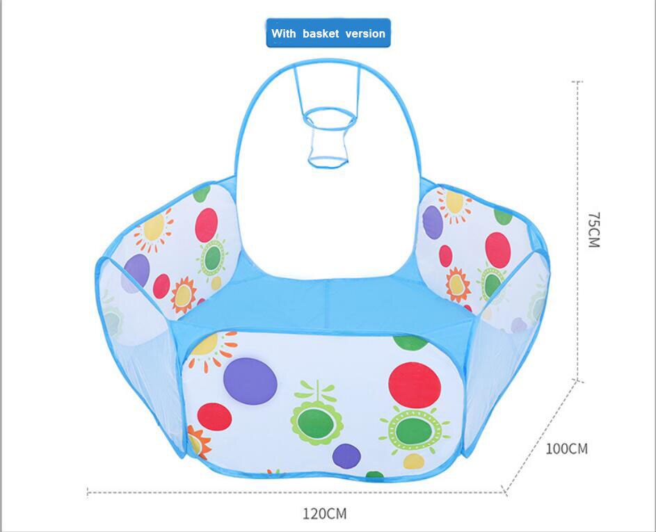 Bambini Portatile Pieghevole A Secco piscina Gioco di Casa Tenda per Bambini Oceano Piscina di Palline fossa Giocattoli tepee con Canestro Da cestino per il bambino attività: Luce Verde