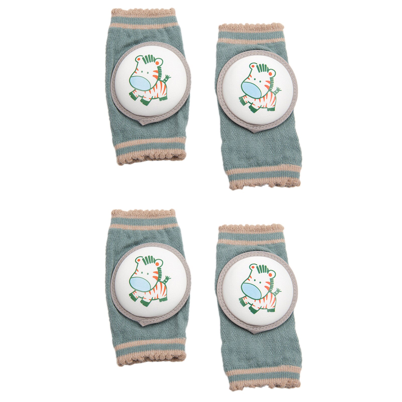 Rodilleras de punto anticaída con estampado de dibujos animados para bebés, Protector de seguridad para bebés, calentador de piernas, 2 pares: D