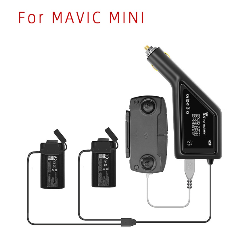 Mavic Mini Autolader Batterij Afstandsbediening Opladen Hub Usb-poort For a DJI Mavic Mini Battery Charger Auto Charge Adapter