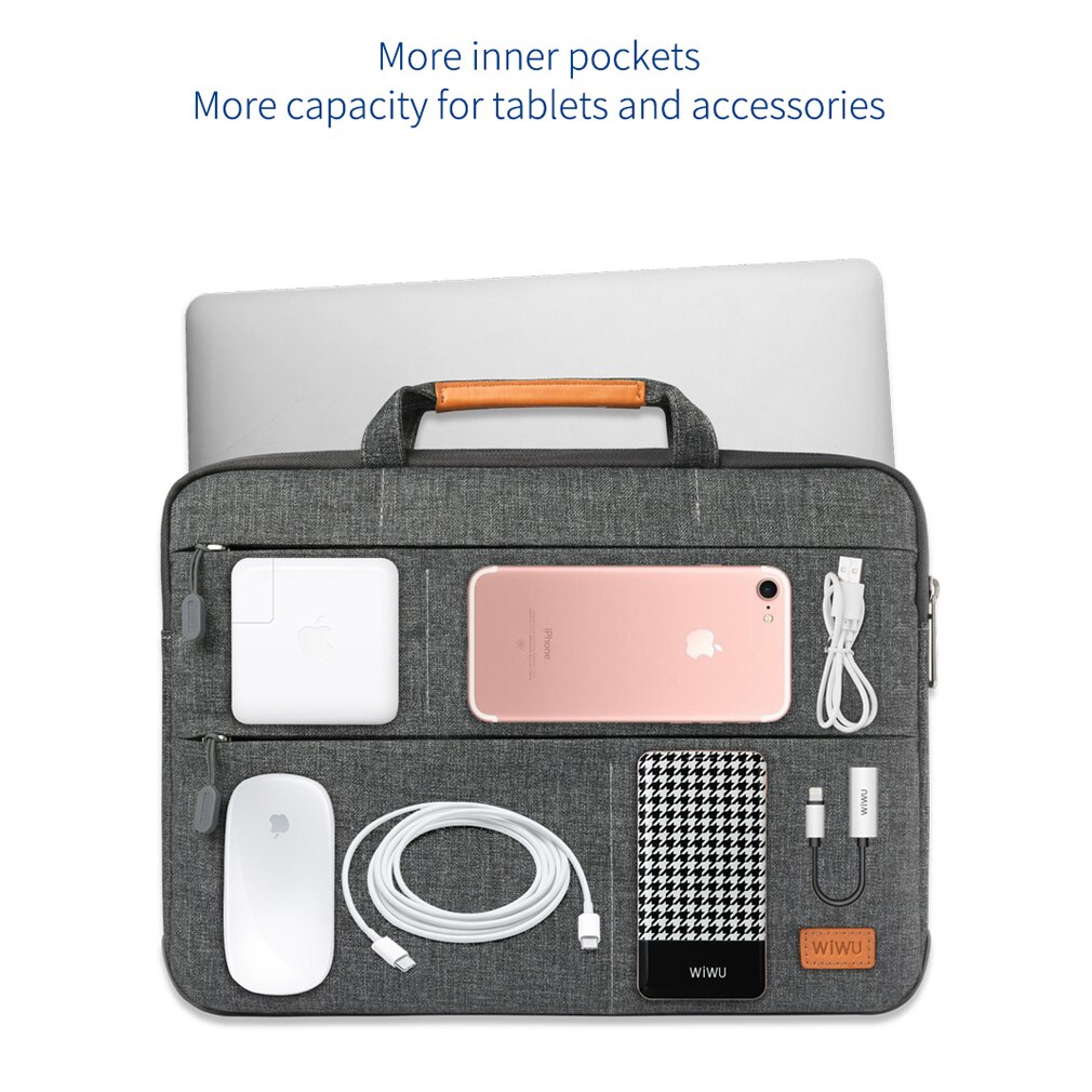 11/15 Inch Pro Laptop Schoudertas Cover Case Mannen Canvas Tassen Business Minimalisme Tote Voor Computer Notebook Pc