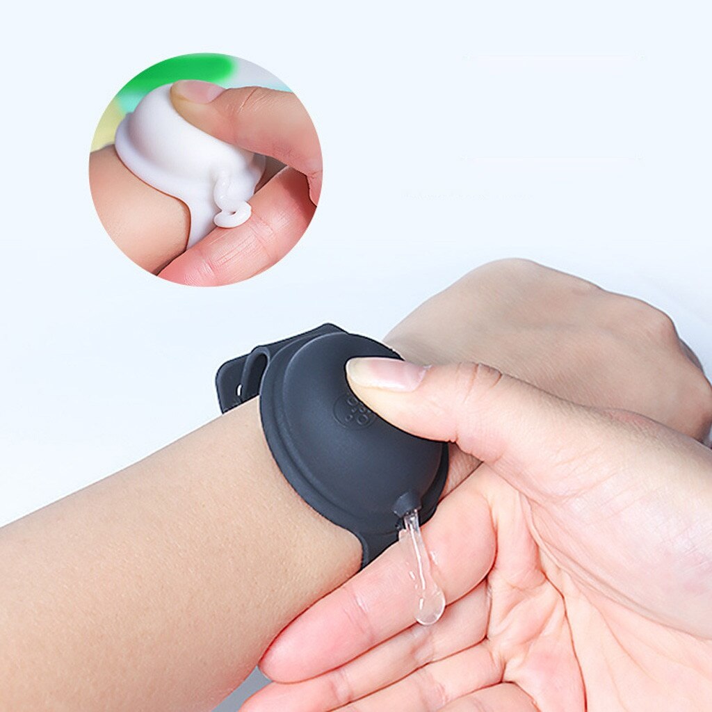 Reutilizáveis pulseiras mão desinfetante dispensador pulseira portátil mão dispensador 10ml suporte de pulso