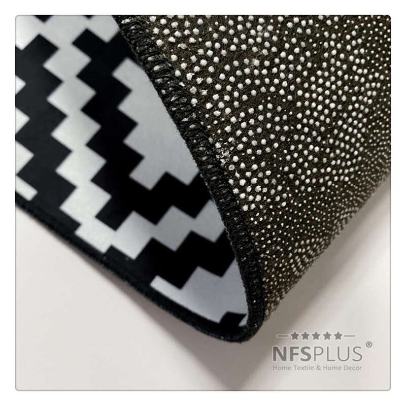 2 stk/sæt køkkentæppe gulvmåtte tæpper 40 x 60cm & 40 x 120cm polyesterfiber geometriske designs pvc prikker skridsikre dørmåtte dørmåtte