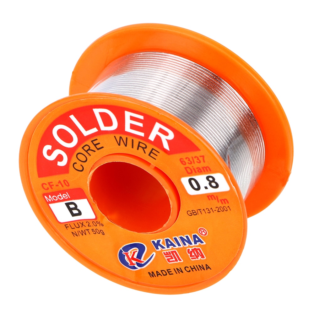 Diywork Core Flux Solderen Draad Spool Reel Tin Lood Soldeer Lassen Soldeer Lassen Draden 0.8 Mm 63/37 Rosin Core soldeer