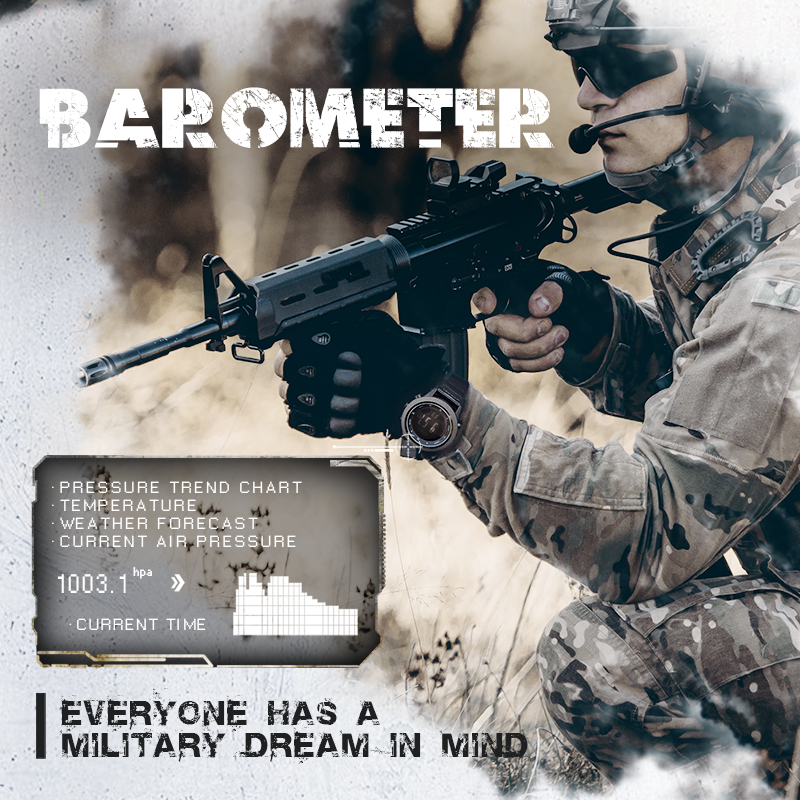 Norden Kante Männer Digitaluhr Militär Armee Sportuhren Wasserdicht 50M Höhenmesser Barometer Kompass Weltzeit Armbanduhr Herren