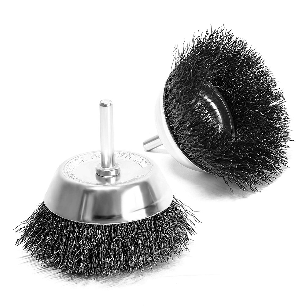 75mm Steel Wire Cup Brush 6mm Shank For Removing Paint Derusting Polishing For Grinders Rotary Tools Accessories