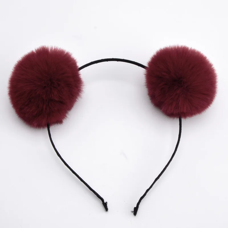 Schattige pomponbal oortjes pluizige balletjes leuke haarband haarband mooie haaraccessoires