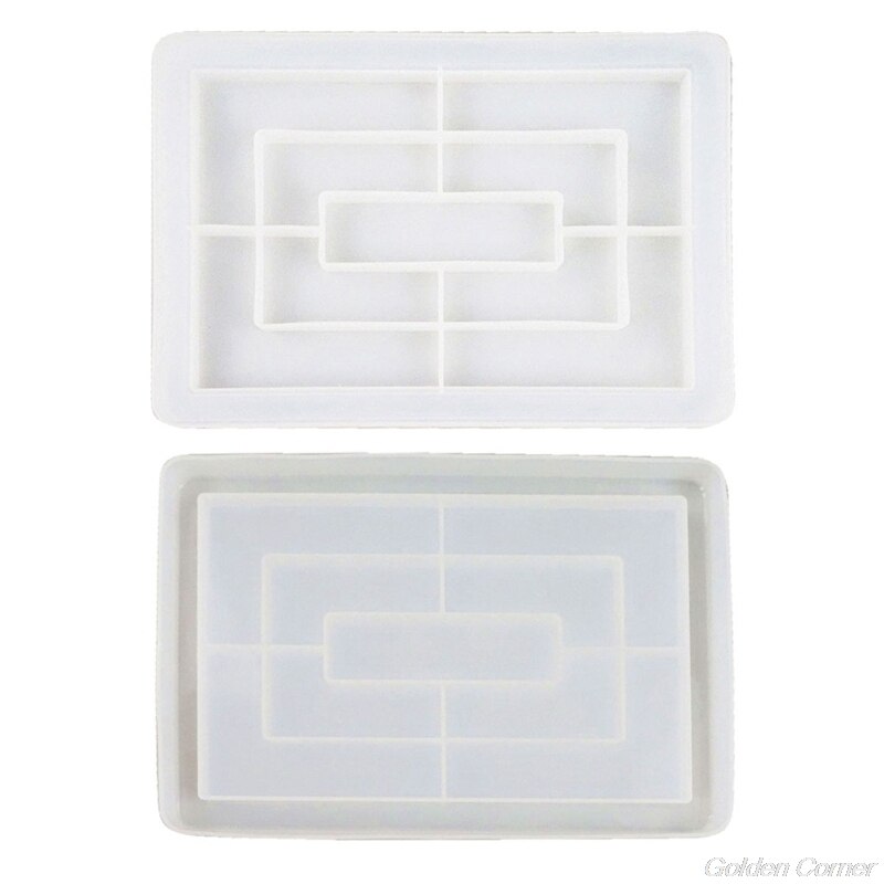 10 Inch DIY Large Rectangle Plate Resin Casting Molds Jewelry Plate Dish Silicone Molds Epoxy Resin Storage Dishes Molds N24 20