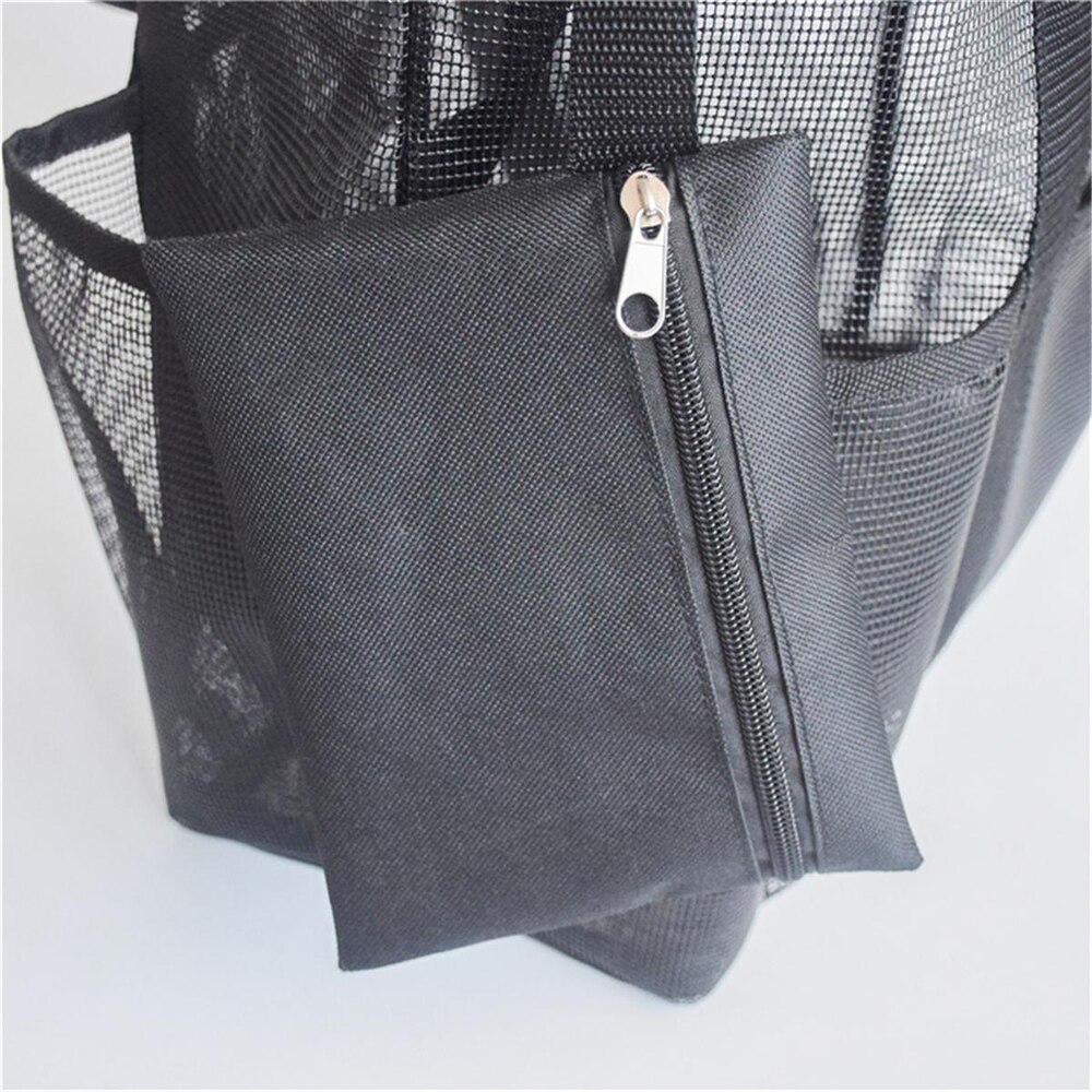 Mesh Strand Draagtas Praktische Shopping Bag Schouder Tote Grote Handtas voor Vrouwen Reizen Picknick Zwemmen Mobiele Telefoon