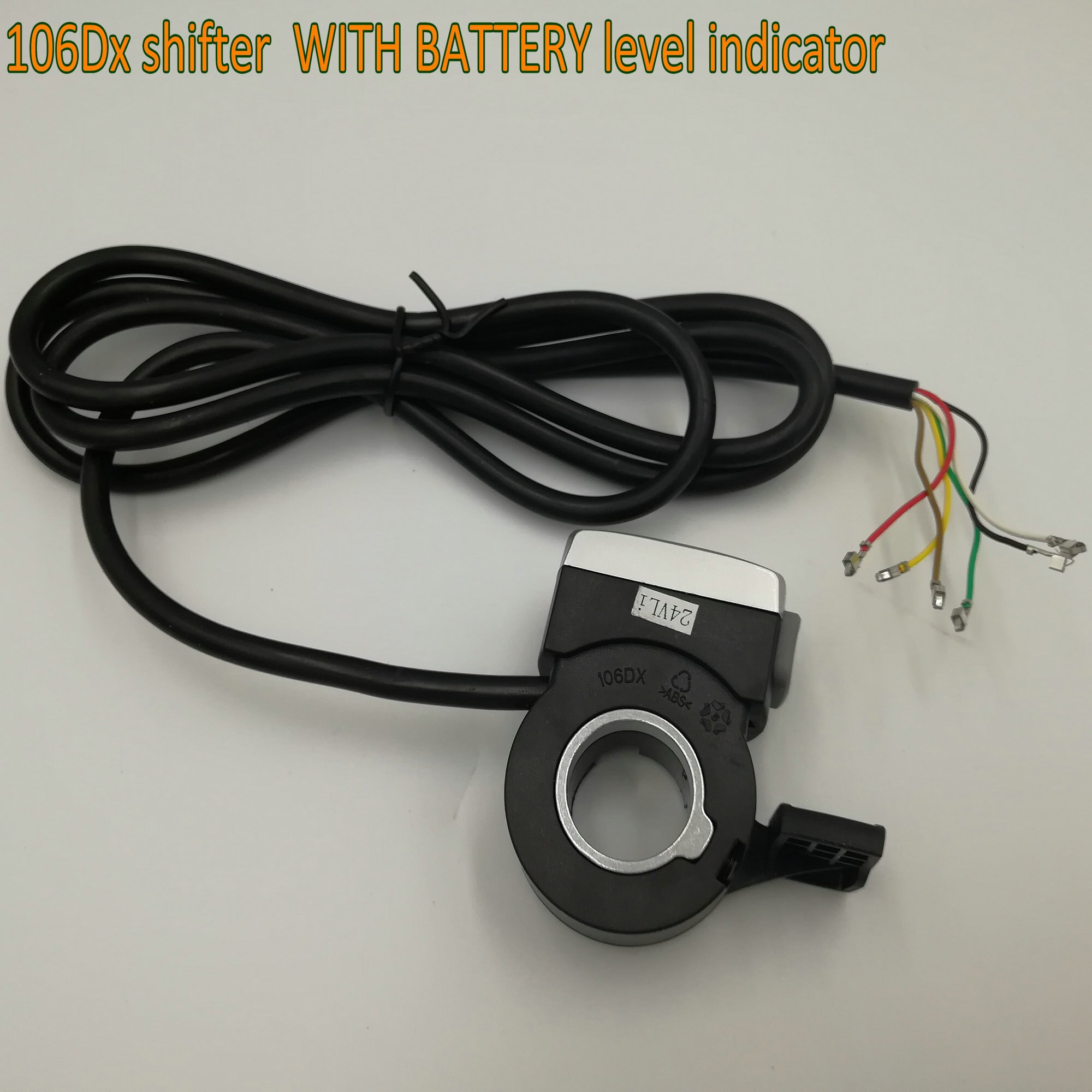 Indicador de batería 24v36v48v + palanca de pulgar/acelerador + interruptor de enganche/interruptor de encendido-apagado de bloqueo automático para bicicleta eléctrica scooter ATV parte
