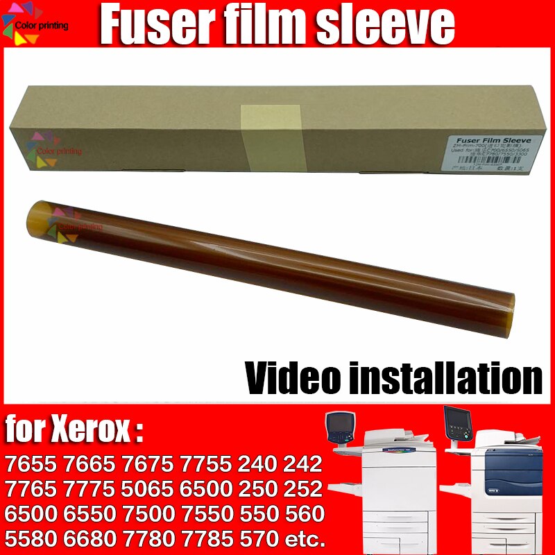 1X DCP 700 700i Fuser Fixing Film Sleeve for Xerox C70 C60 240 242 250 252 260 5065 6550 C550 C560 C75 J75 550 560 Copier Parts