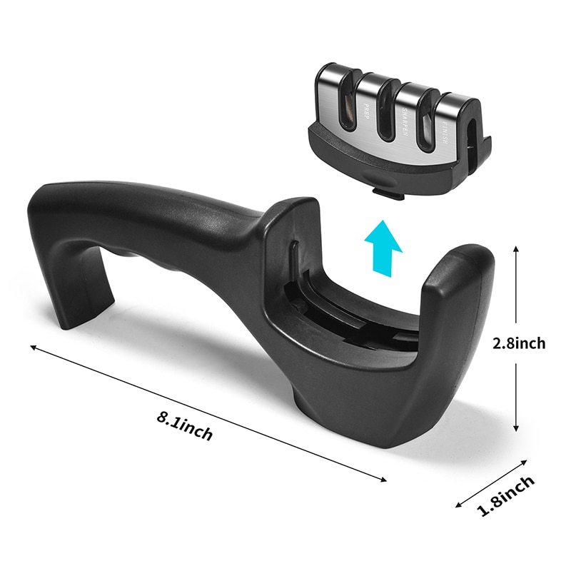 3 Fasen Messenslijper Professionele Keuken Slijpsteen Wolframstaal Keramische Slijper Keuken Messen Accessoires