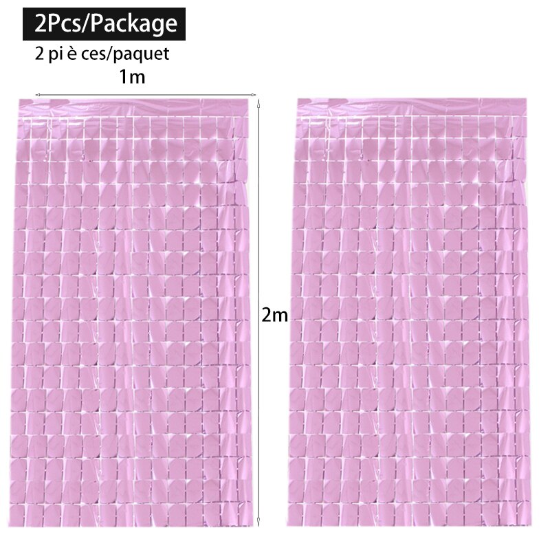 2 Stks/partij Bruiloft Decoratie Kleine Vierkante Bachelorette Party Achtergronden Verjaardagsfeestje Decoraties Muur Achtergrond Gordijn: Pink