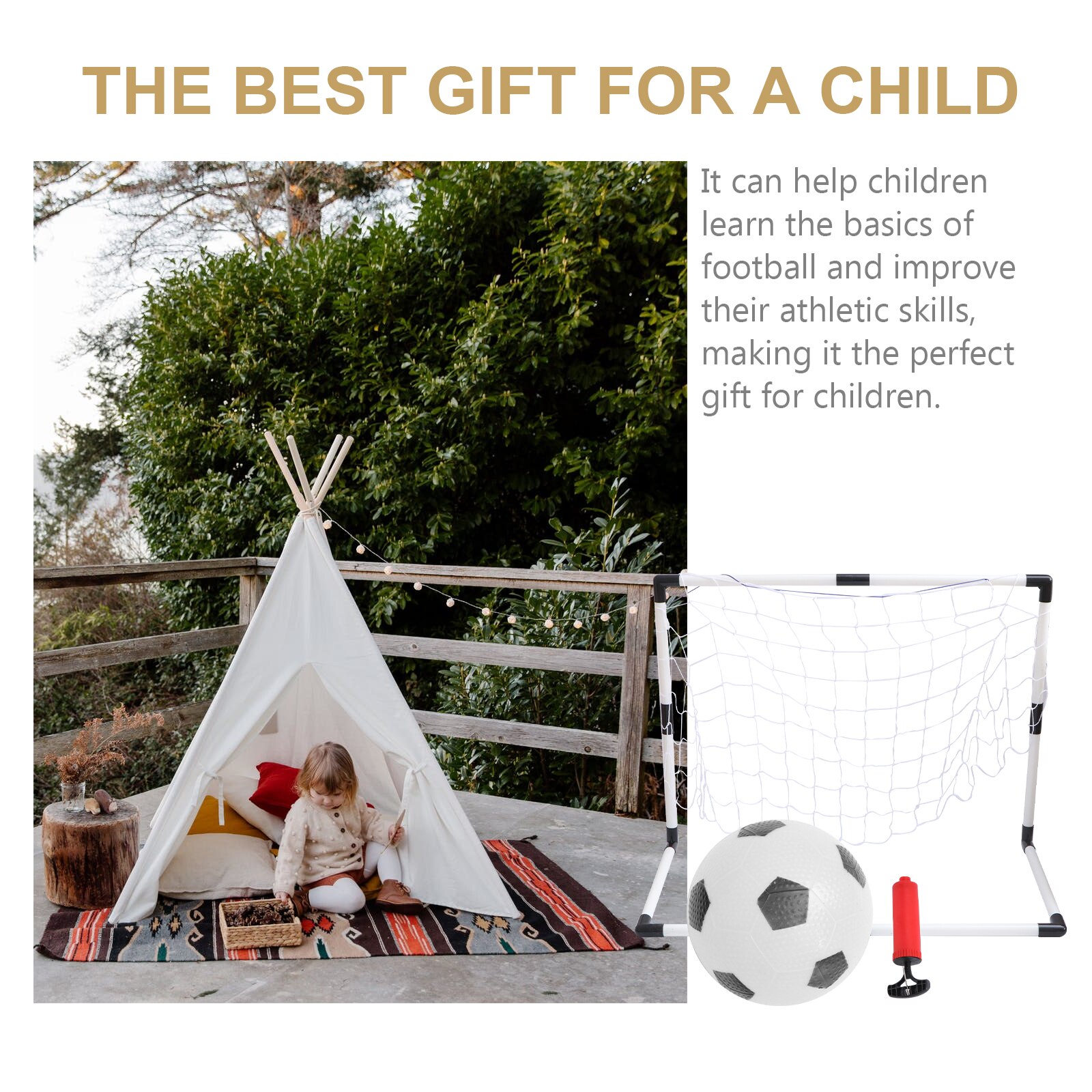 1 set 95cm soccer goals football training net backyard training goals for kids