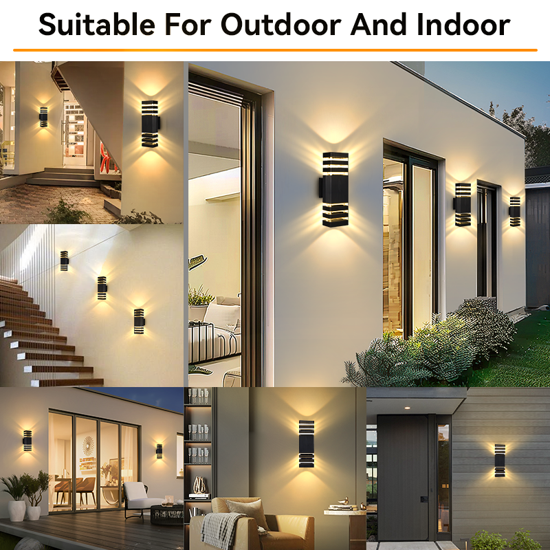 CHUANGYANG Ersetzen Sie E27-Birne, LED-Wandleuchte für Höhle Außenbereich, IP65, wasserdicht, Veranda-Licht, Innenwandleuchte, Dekoration für Flur, Schlafzimmer