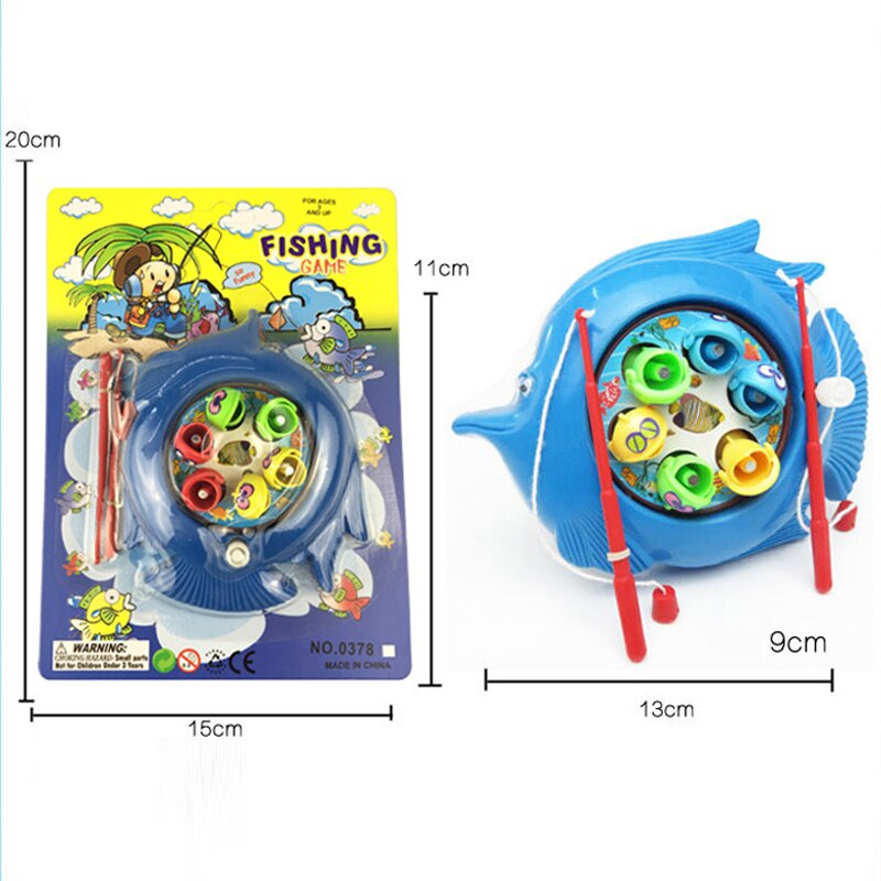Forældre-barn gamecolor tilfældigt fiskeri legetøj roterende magnetisk magnet fiskeri legetøj til børn lærerigt legetøj