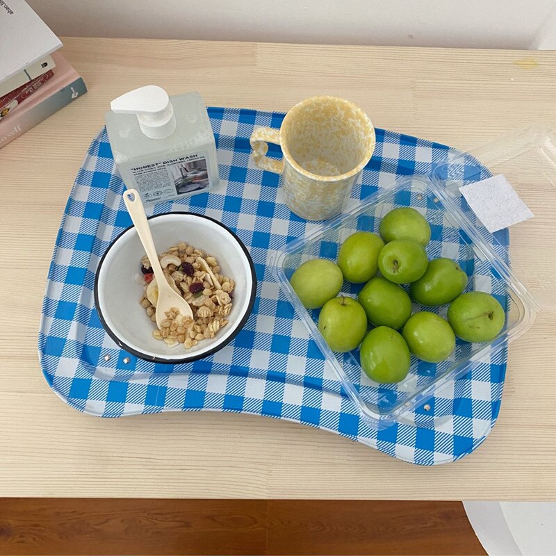 Cutelife Rode Plaid Metalen Vouwen Kleine Salontafel Keuken Opslag Kamer Eettafel Home Decor Vloer Sofa Bed Eten Tafel