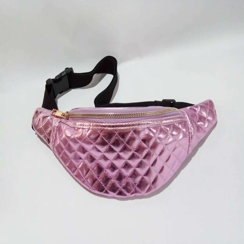 Waist Bag Women Pu Leather Fanny Packs Belt Bags For Women Bum Bag Chest Bag: Purple