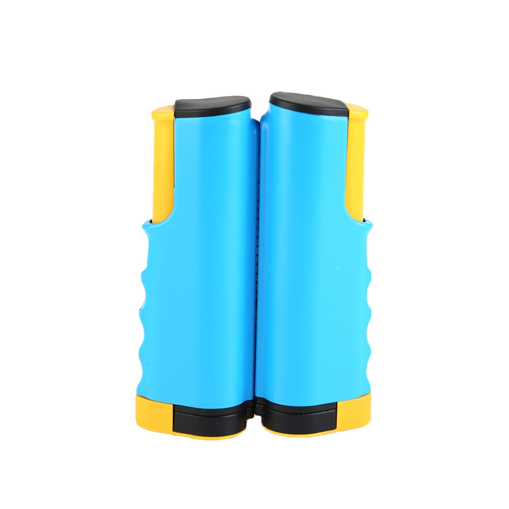 Draagbare nylon universele met standaard intrekbare eendelige tafeltennisnet vervanging sportbenodigdheden antislip gymrooster: Blauw en geel