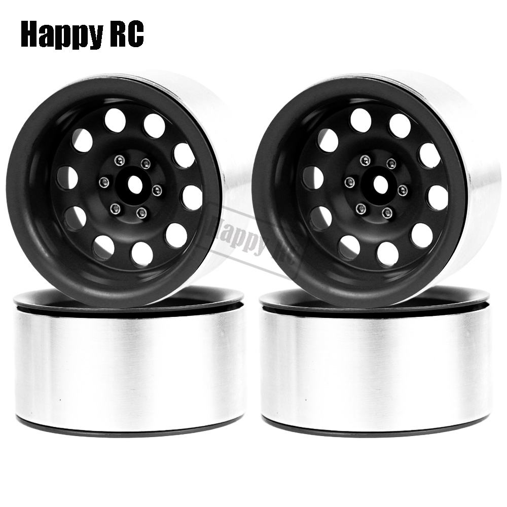 2.2 inch Metal Beadlock Wielvelgen Naaf 12mm Hex Voor RC Rock Crawler Truck 1/10 CROSS YIKONG TRX4 TRX6 SCX10 Wraith RBX10 CAPRA YETI: WIT
