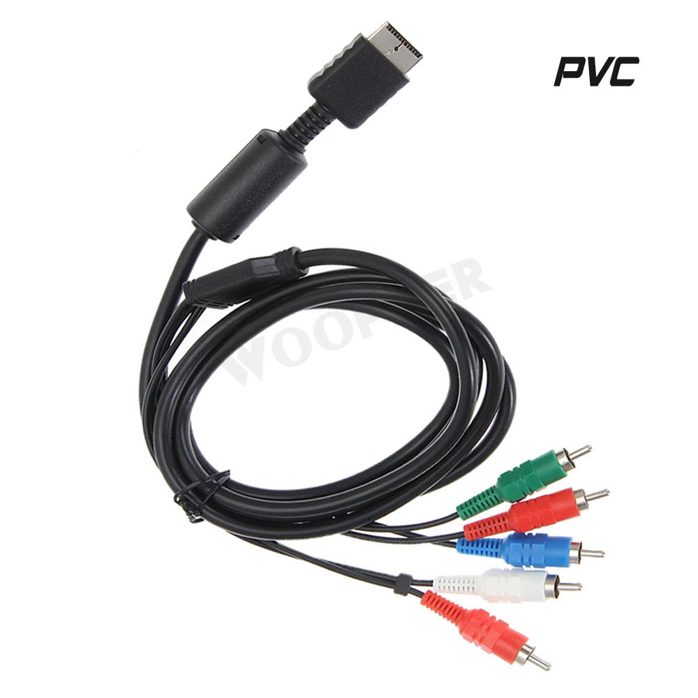 1.8m/5ft Multi Component AV Cable Premium High Resolution Game Cable Accessories for Sony Playstation 2/3: PVC