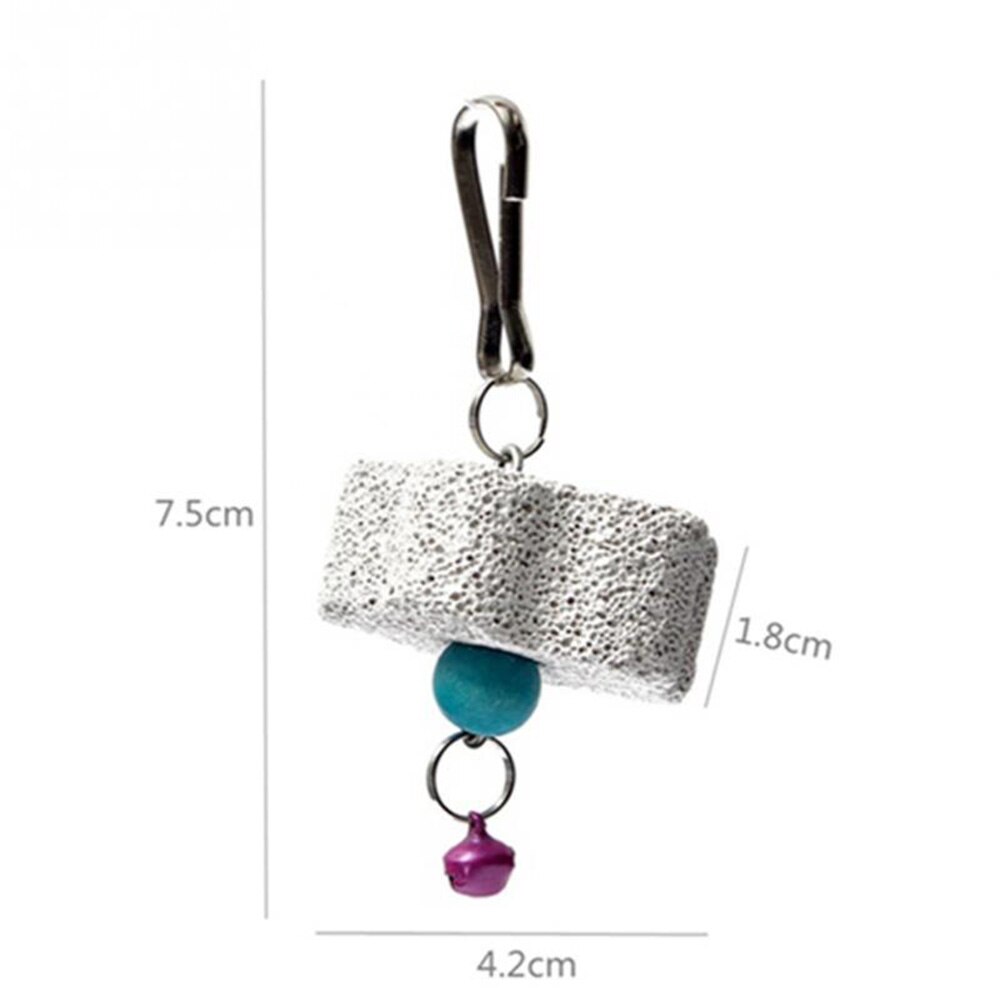 Parrot Bird Toy Supplies Chew Fun Mirror Stand Rod Biting Fun Mirror Stand Pole Small Bird Cage Play Equipment: parrot grindstone