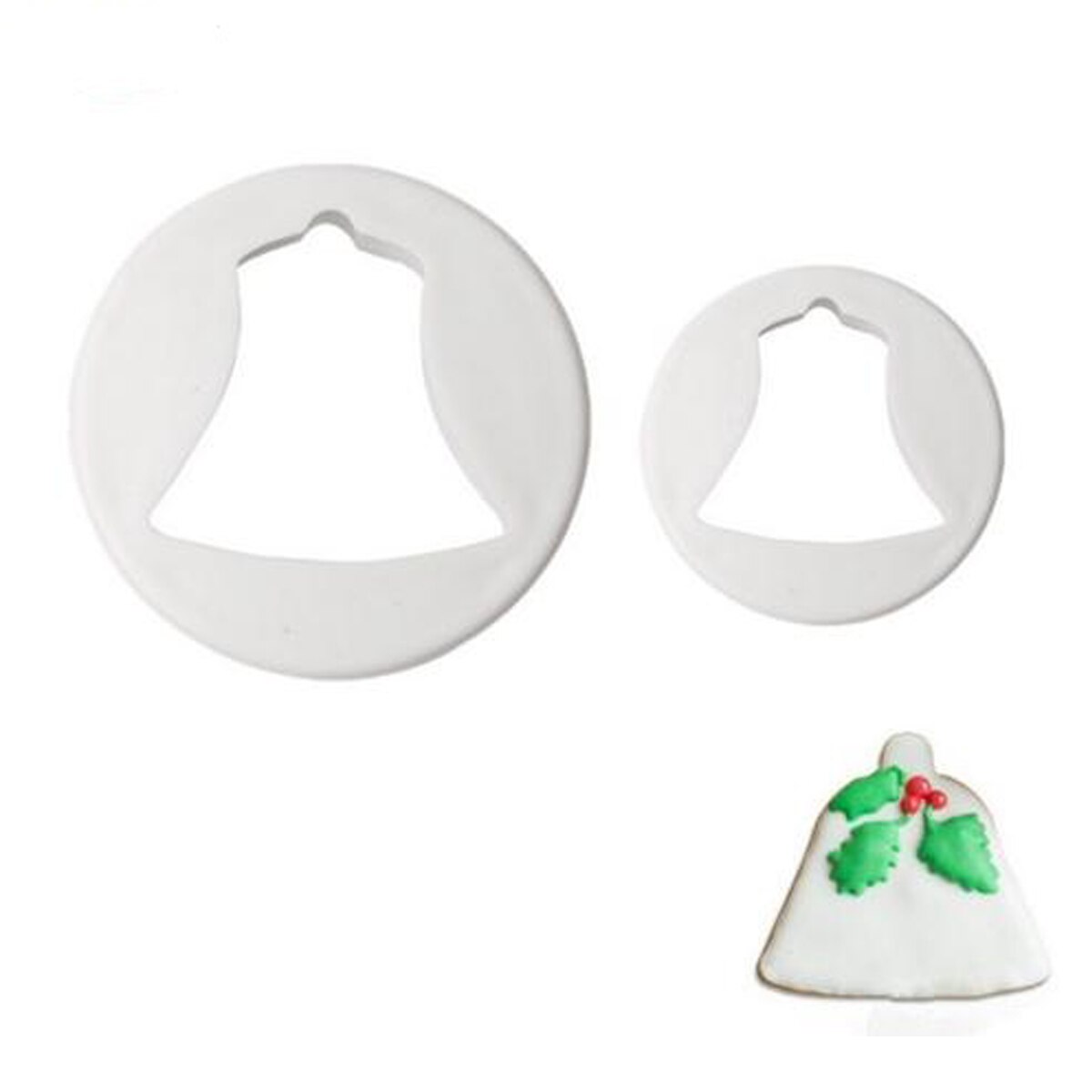 Moules à biscuits, cloche de noël, pâques, lapin oiseau, biscuits, bricolage, chocolats, gaufrage de gâteaux, outils de cuisson, 2 pièces