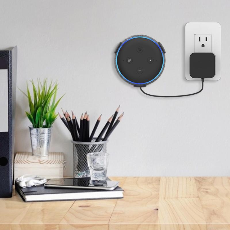 Soporte de montaje en pared Echo Dots, soporte de gestión de cables para Alexa Echo Dot3rd Gen, auriculares inalámbricos bluetooth, altavoz, soporte de montaje en pared