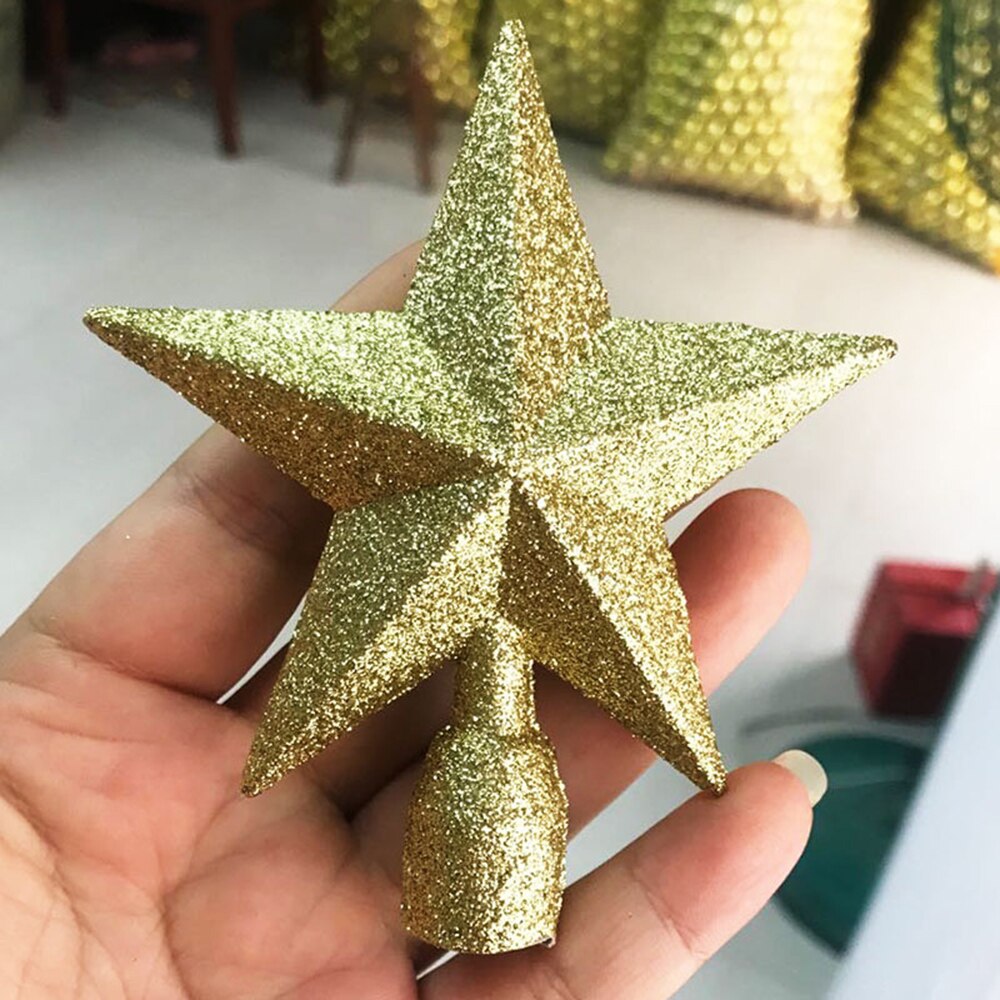 1PCS Christmas Tree Top Star Large Glitter Star Xmas Tree Topper Decoration Top Ornament